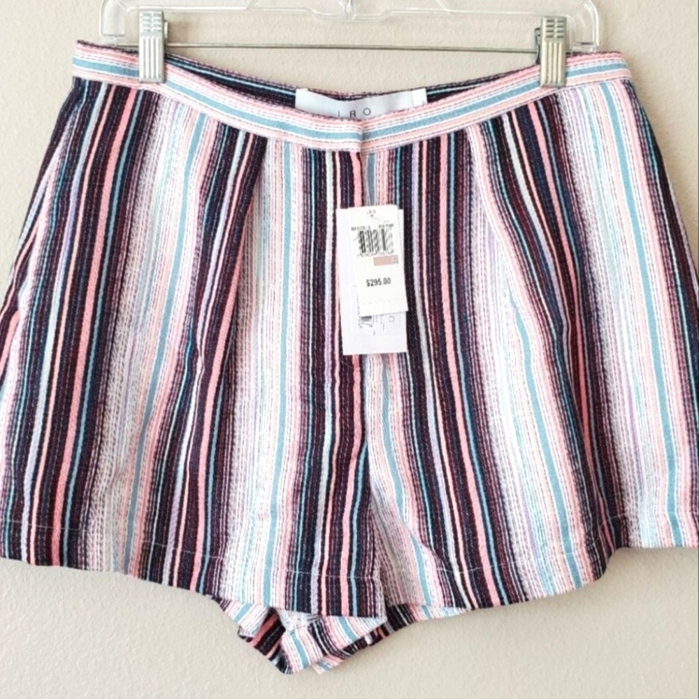 NWT IRO | High-Waisted Striped Toile Shorts - Picture 3 of 7